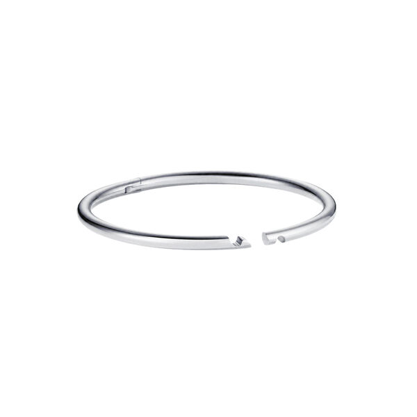 AN-O Bracelet, rhodium, bangle up
