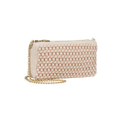Knitted Clutch Chain Multi, beige-rose-brown, By LOHN