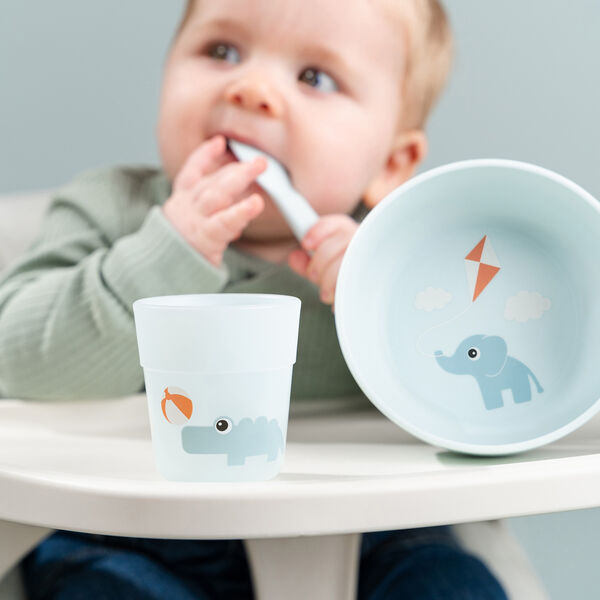 Playground Foodie erstes Essgeschirr, blau, Done by Deer