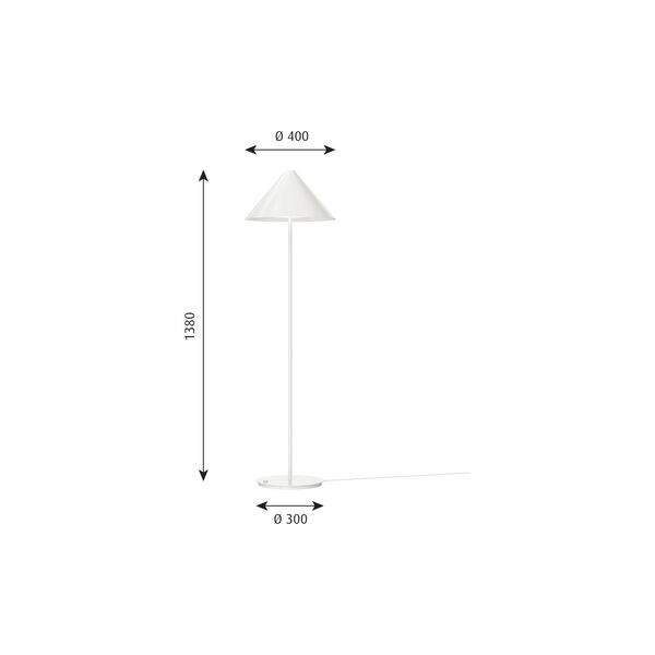 Keglen Floor Lamp, white, Louis Poulsen