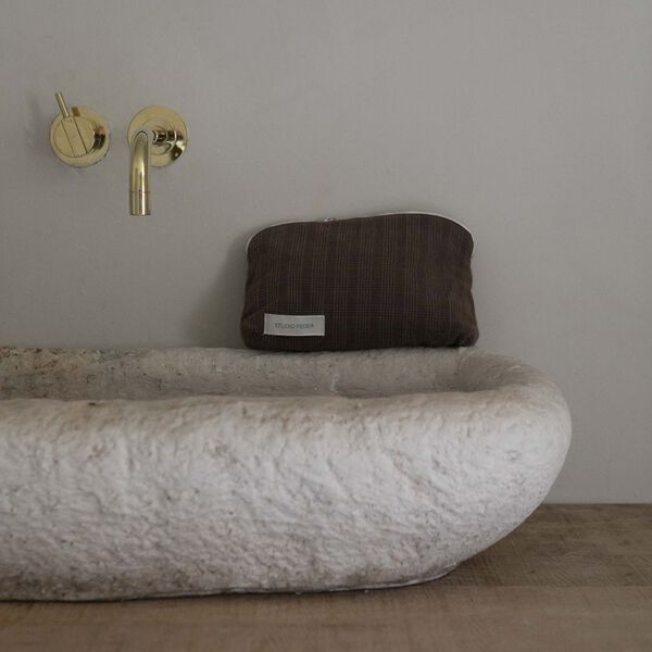 CELIA MINI TOILETRY BAG, bruno check, Studio Feder