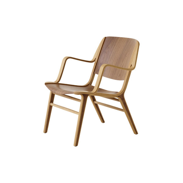AX HM11 Lounge Chair, lacquered oak/walnut, &Tradition