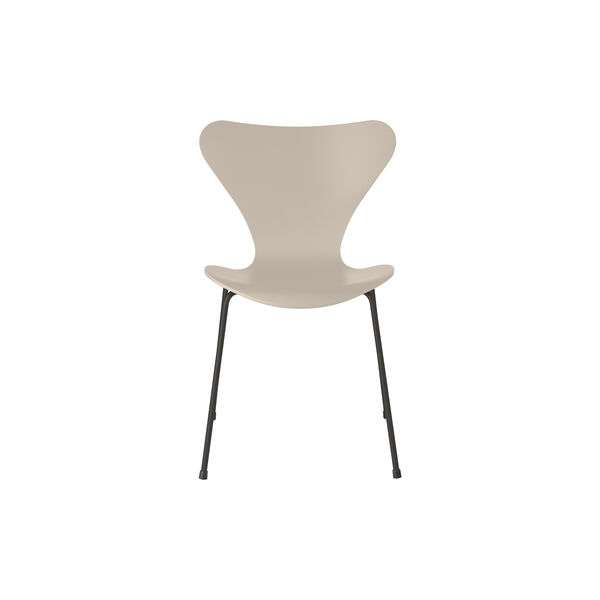 Serie 7&trade; 3107 volllackierter Stuhl, light beige/warm graphite, Fritz Hansen