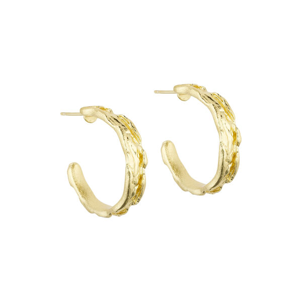 Delilah large foil hoops, gold plated, Pure by Nat