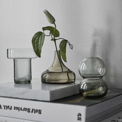 Mittsommer Bach-Nelkenwurz Mini-Vase 8,2 cm, braun, Orrefors