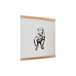 Display SINGLE for Vinyl Records, oak, KRISTIAN JUUL