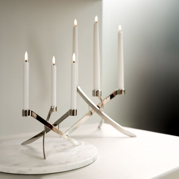 LED Mini Taper Candle 14 cm 2 pcs, nordic white, Uyuni Lighting