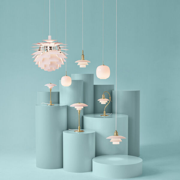 VL45 Radiohus Pale Rose Pendant, Louis Poulsen