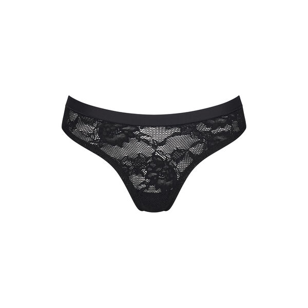 Smart Deco String mit hohem Beinausschnitt Ex, black, Triumph