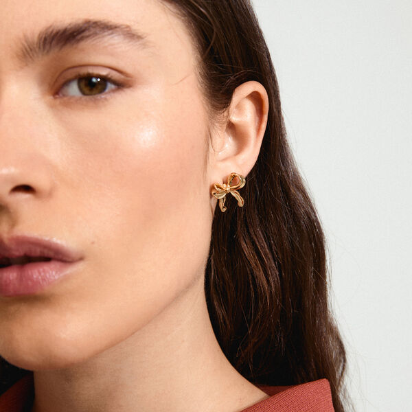 CASSIAN Studs, gold plated, Pilgrim