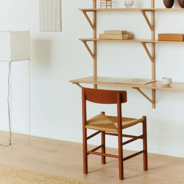 J39 Mogensen Stuhl, herritage red/natur, Fredericia Furniture