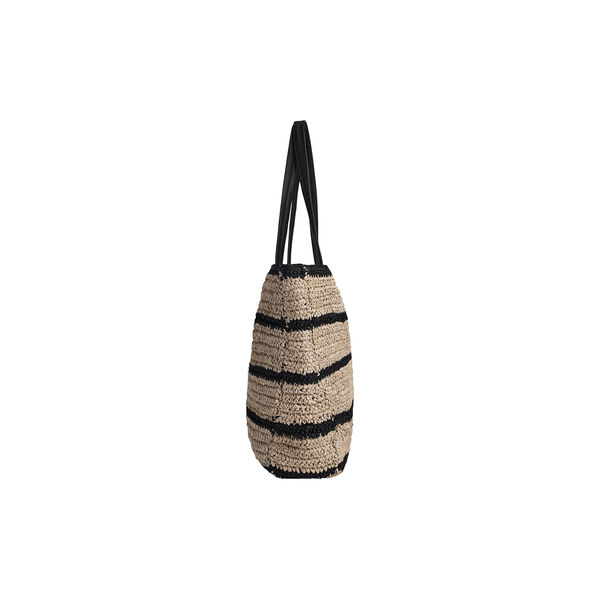 AvaniMBG Shopper, Raffia, natural/black mix w/black, Markberg