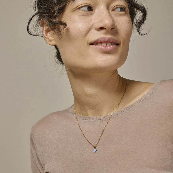 Amore Halskette, st&aring;l bl&aring;, ENAMEL Copenhagen