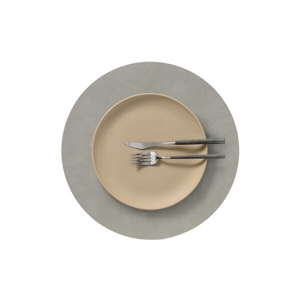 Nupo table mat Circle L, light grey, LIND DNA
