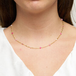 Lina necklace, pink purple, Pure by Nat