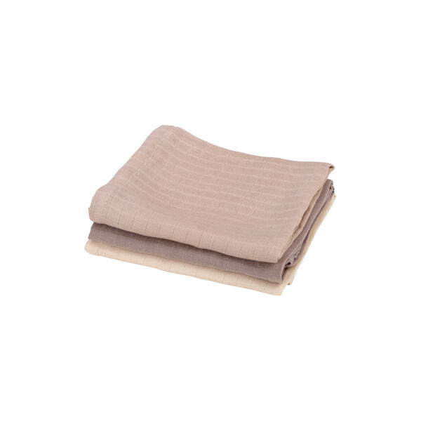 Muslins 3 pcs., moonlight beige, Sebra
