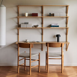 J39 Mogensen sitzgepolsterter Stuhl, vintage lacquered/natur kanvas, Fredericia Furniture