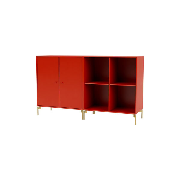 PAIR Classic Sideboard with Brass Legs, 145 rosehip, Montana Furniture