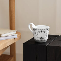 Schwarze Musselmalet Halbspitze Hochhenkeltasse 33 cl, Royal Copenhagen