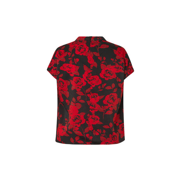 Ruthiemd print SS top, racing rose, Modstr&ouml;m