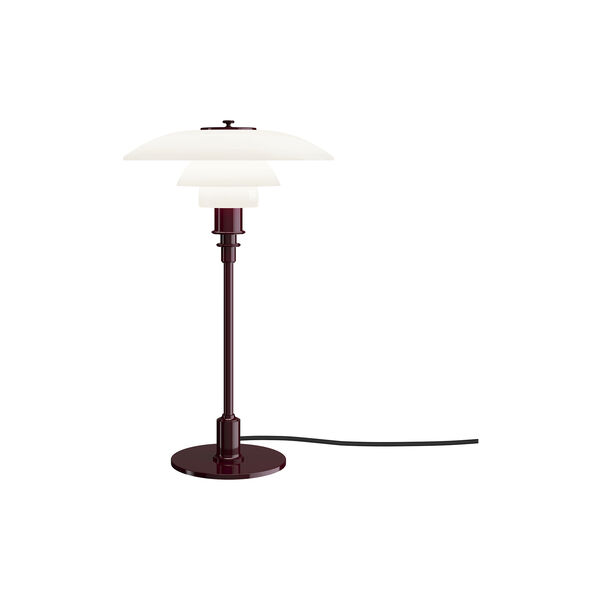PH 3/2 Table Lamp, glossy burgundy, Louis Poulsen