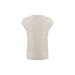 CC Heart Basic-T-Shirt mit V-Ausschnitt, light grey melange, Coster Copenhagen