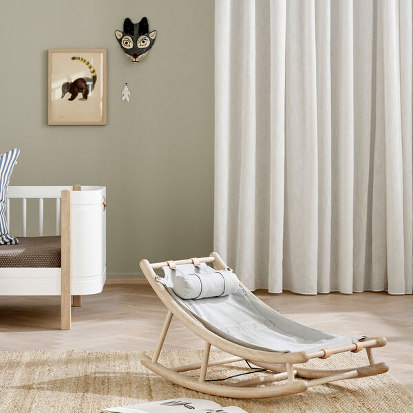 Wood Toddler Rocker, oak/grey, Oliver Furniture