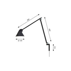 NJP Wandleuchte, schwarz, Louis Poulsen