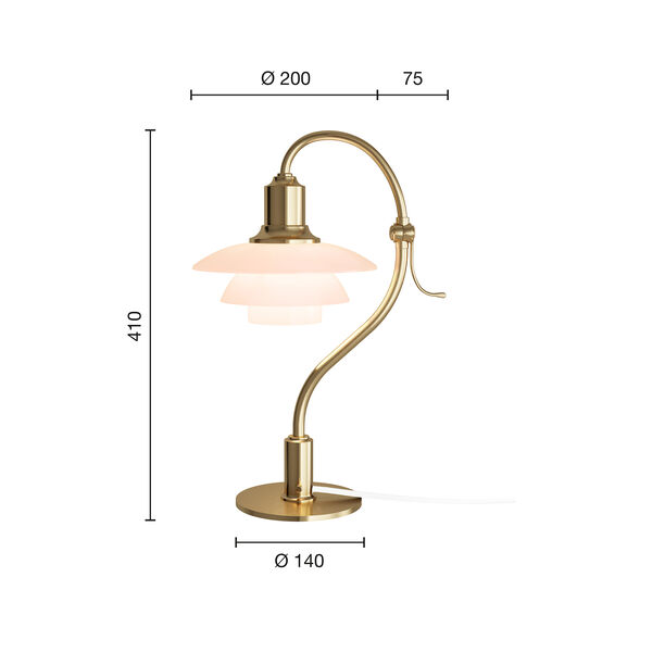 PH 2/2 Question Mark Pale Rose Table Lamp, Louis Poulsen