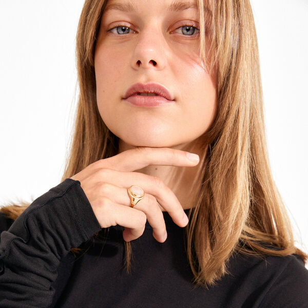 LYNDON ring, vergoldet, Pilgrim