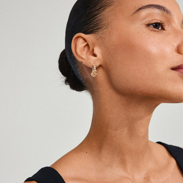 TRUST Earrings Medium, gold plated, Pilgrim