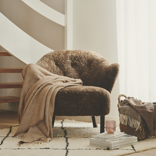 Arequipa Plaid, walnut brown 0284, Silkeborg Uldspinderi