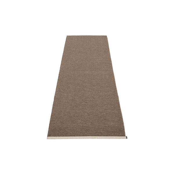 Mono Plastic Rug, dark brown/dark linen, Pappelina