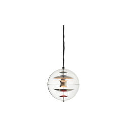 VP Globe Pendelleuchte, Chrom/Rot/Blau, Verpan