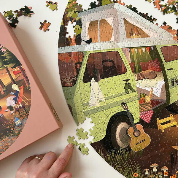 Van Life - rundes Puzzle mit 1000 Teilen, ViSSEVASSE