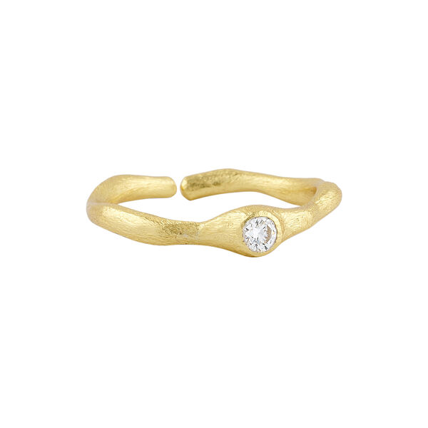 Ring with Zircon, gold, Pure by Nat