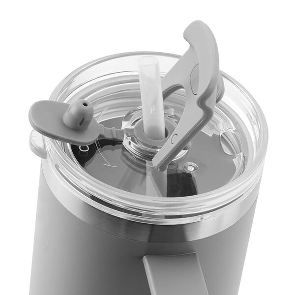 Thermo Cup With Straw, light grey, AYA&IDA