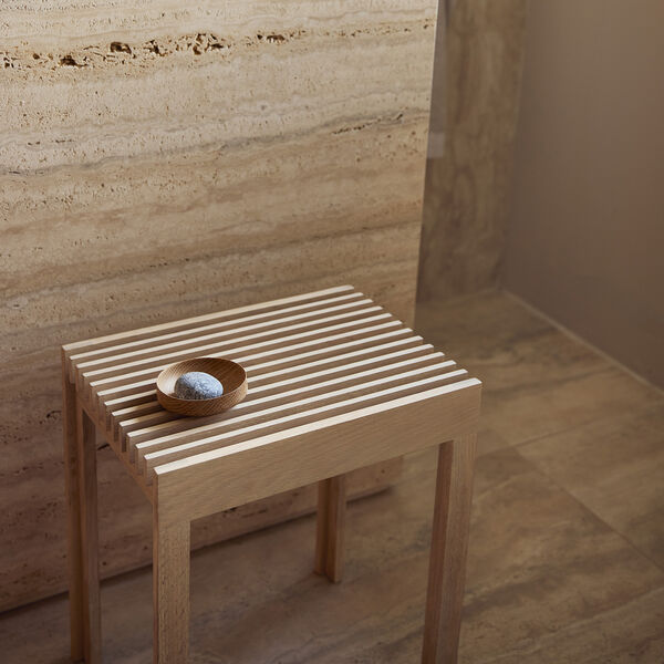 Lightweight Stool, white oiled oak, Form & Refine