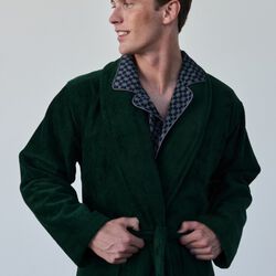 Kattegat Bathrobes, green solid, Ambassador 1867