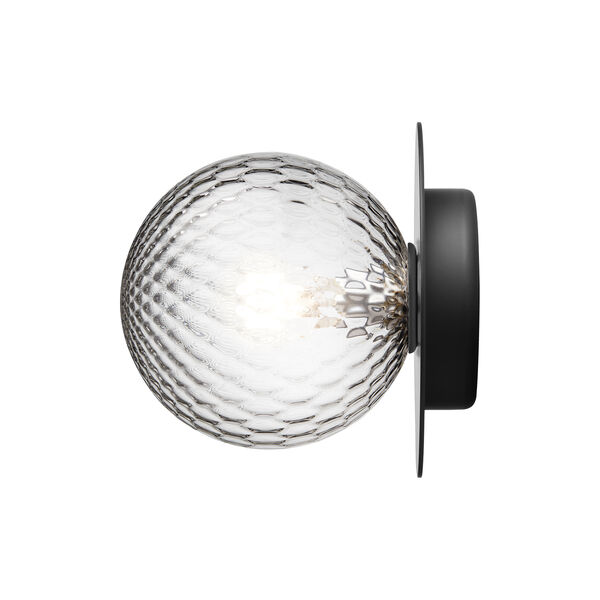 Liila 1 Medium Wall Lamp, black/optic clear, Nuura