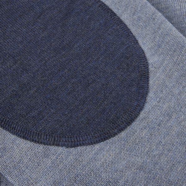 Sweater Knitted Crew Neck With Patch Merino Wool, light blue, Stenstr&ouml;ms