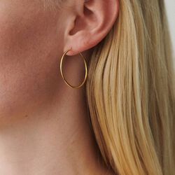 Plain Hoop Ohrringe, gold, Pernille Corydon Jewellery