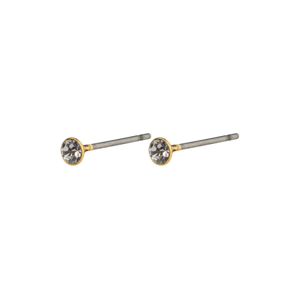 SYLVIE Crystal Studs Small, gold plated, Pilgrim