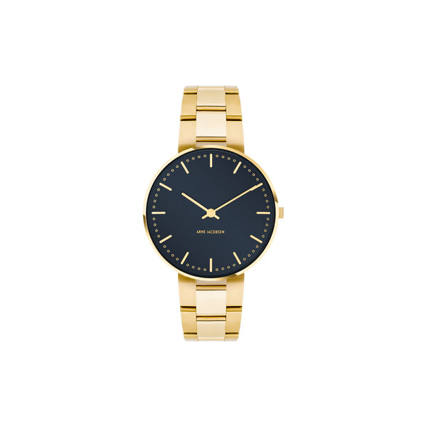 City Hall Wrist Watch, oxford blue/gold/gold City Hall Wrist Watch, oxford blue/gold/gold, Arne Jacobsen Watches