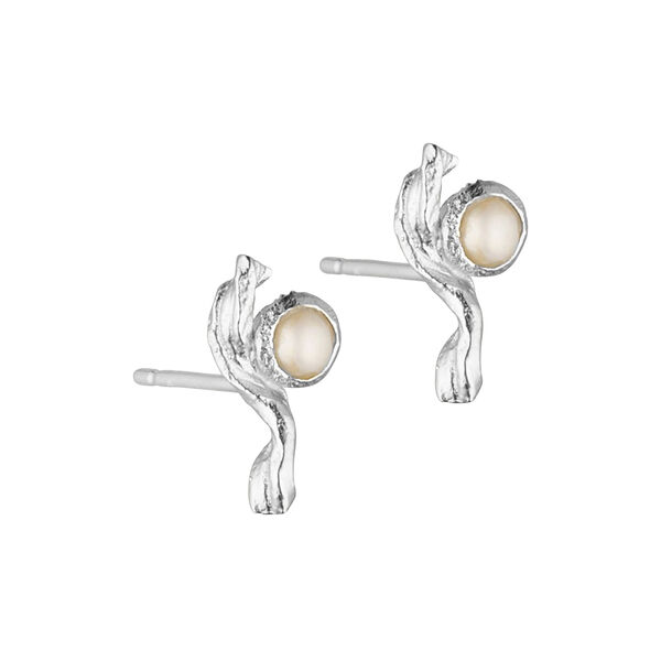 Idun post earrings, silver plated, Pure by Nat