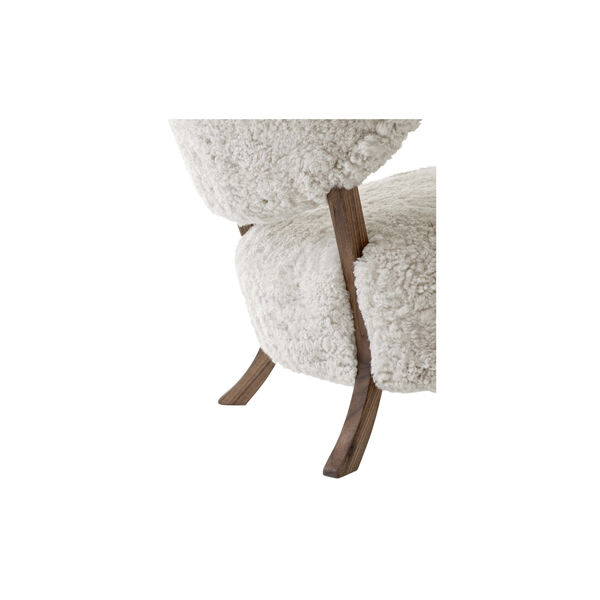 Wulff ATD2 Lounge Chair, sheepskin moonlight/oiled walnut, &Tradition