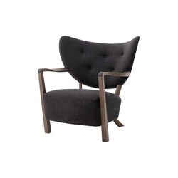 Wulff ATD2 Lounge Chair and ATD3 Pouf, hallingdal 376/oiled walnut, &Tradition