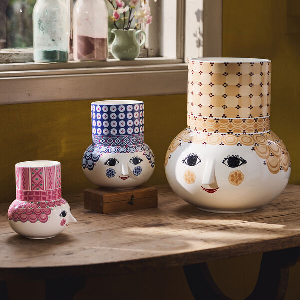 Olga Vase, rosa, Bjørn Wiinblad