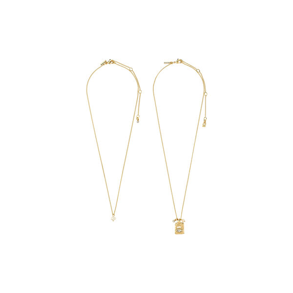 FIRE halskette 2-in-1 set, vergoldet, Pilgrim