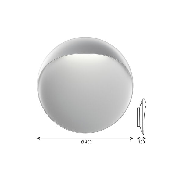 Flindt Wandleuchte L, aluminium, Louis Poulsen